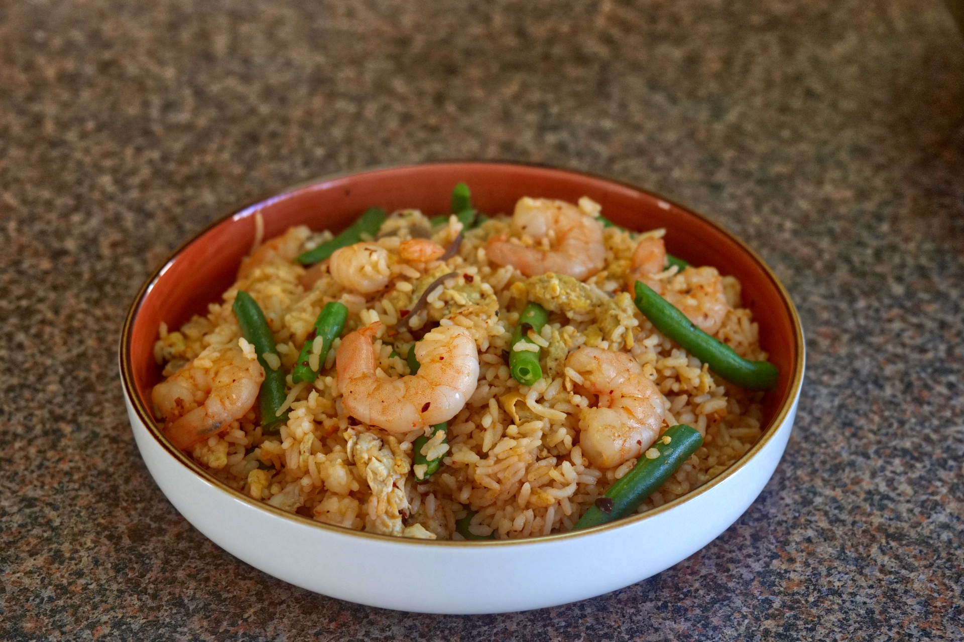 Green Bean and Prawn Fried Rice