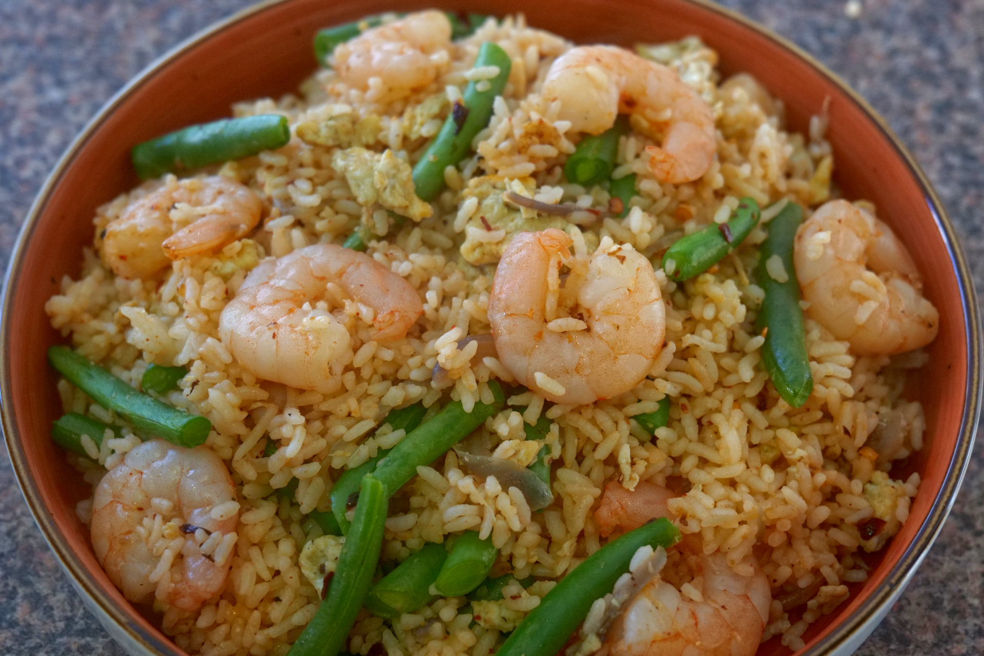 Green Bean and Prawn Fried Rice