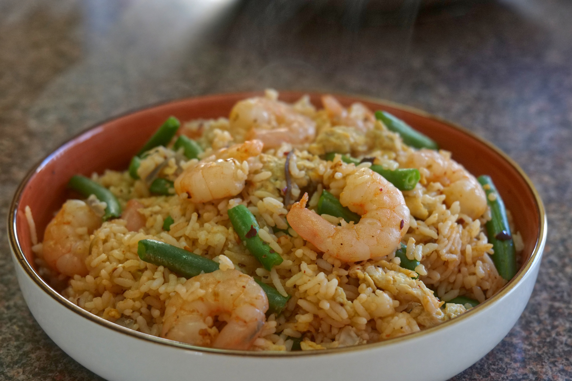 Green Bean and Prawn Fried Rice