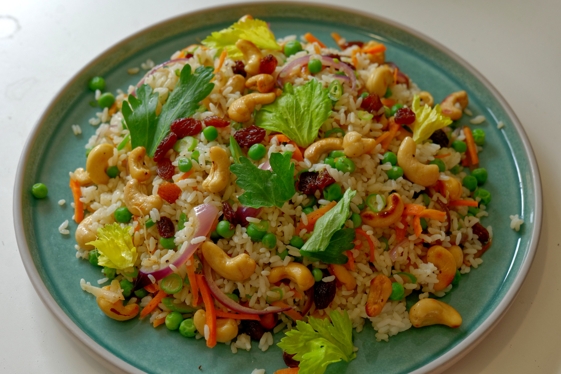 Vegetable and Cashew Pilaf 