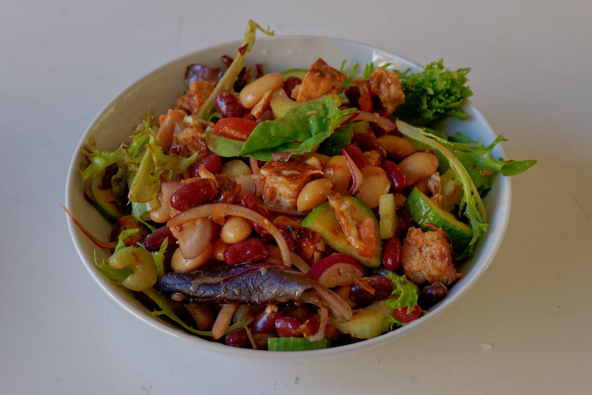 Chicken and bean salad