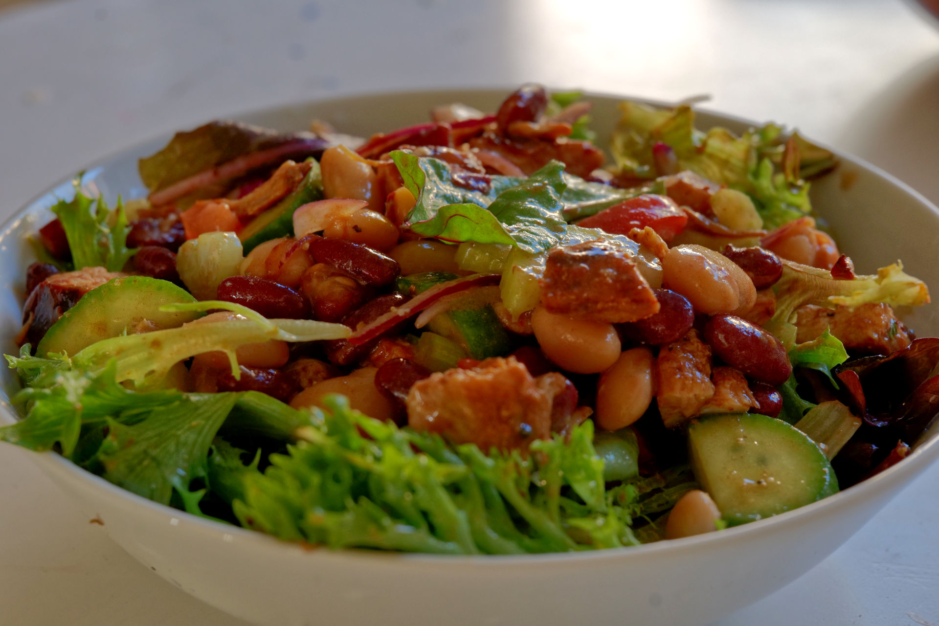 Chicken and bean salad