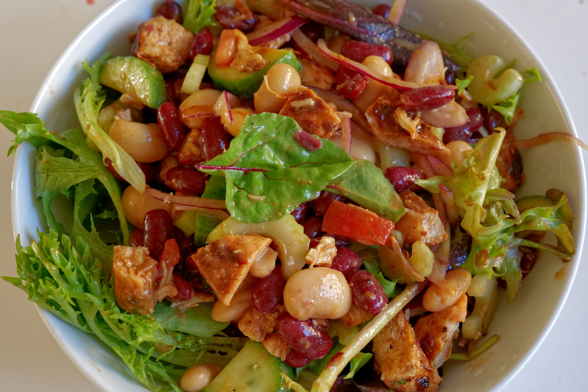 Chicken and bean salad