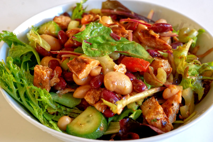 Healthy Bean and Chicken Salad Recipe