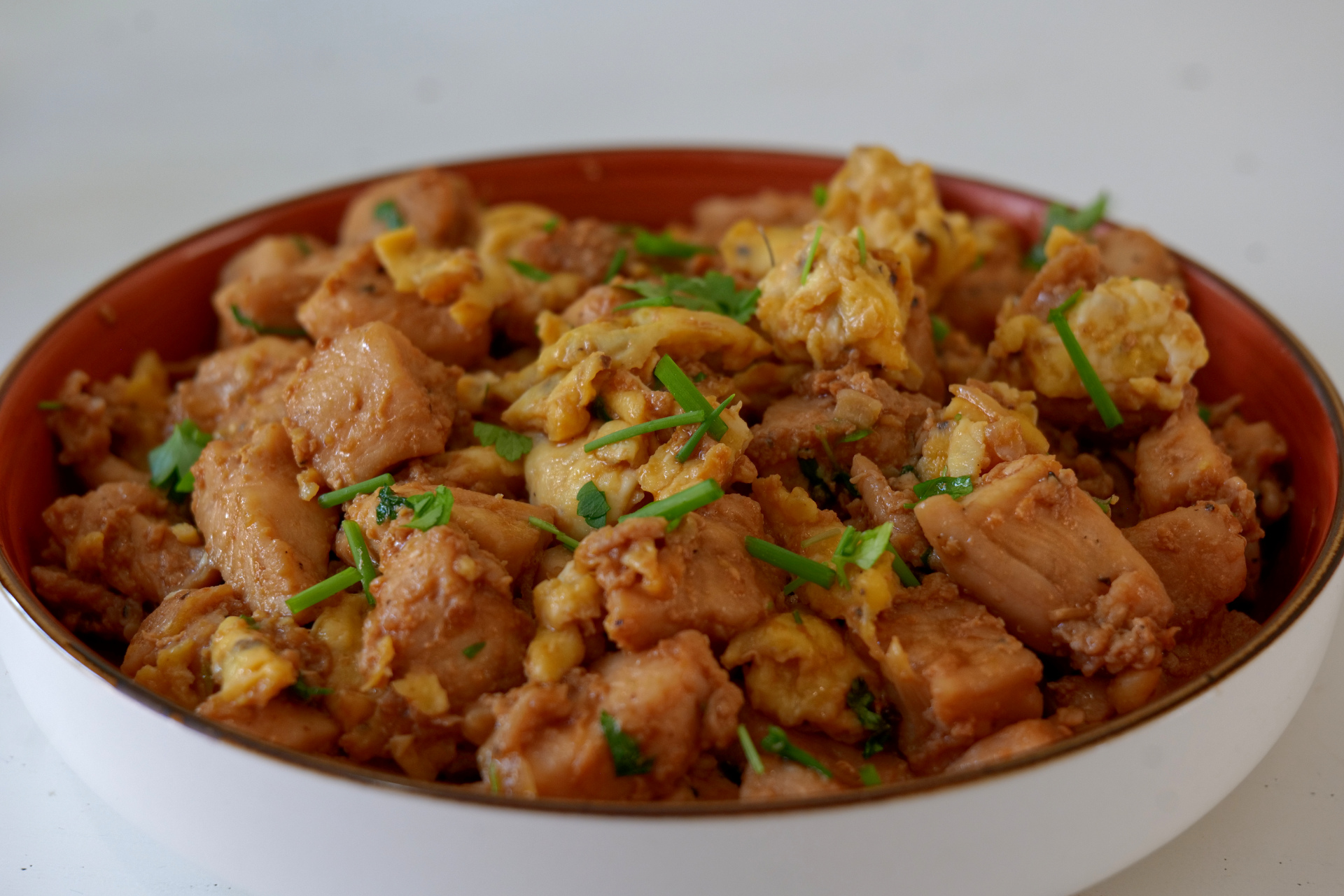 Velvet Chicken and Scrambled Eggs