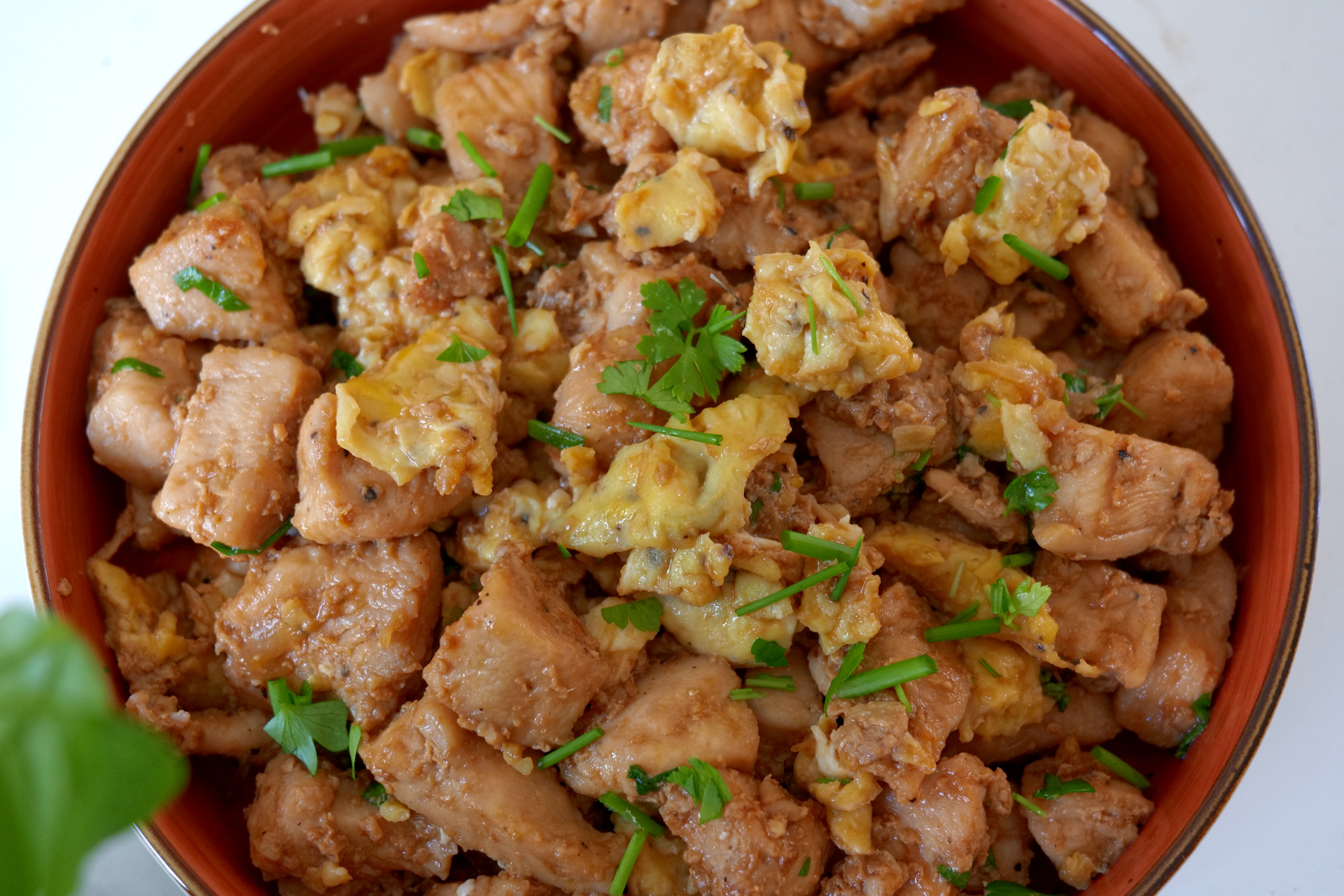 Velvet Chicken and Scrambled Eggs