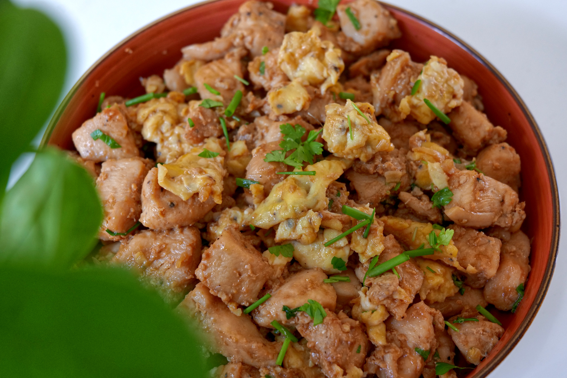 Velvet Chicken and Scrambled Eggs