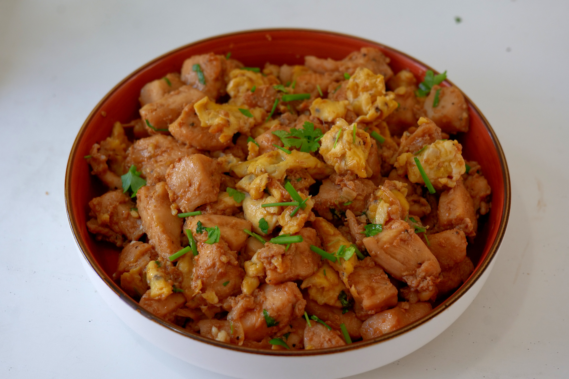 Velvet Chicken and Scrambled Eggs