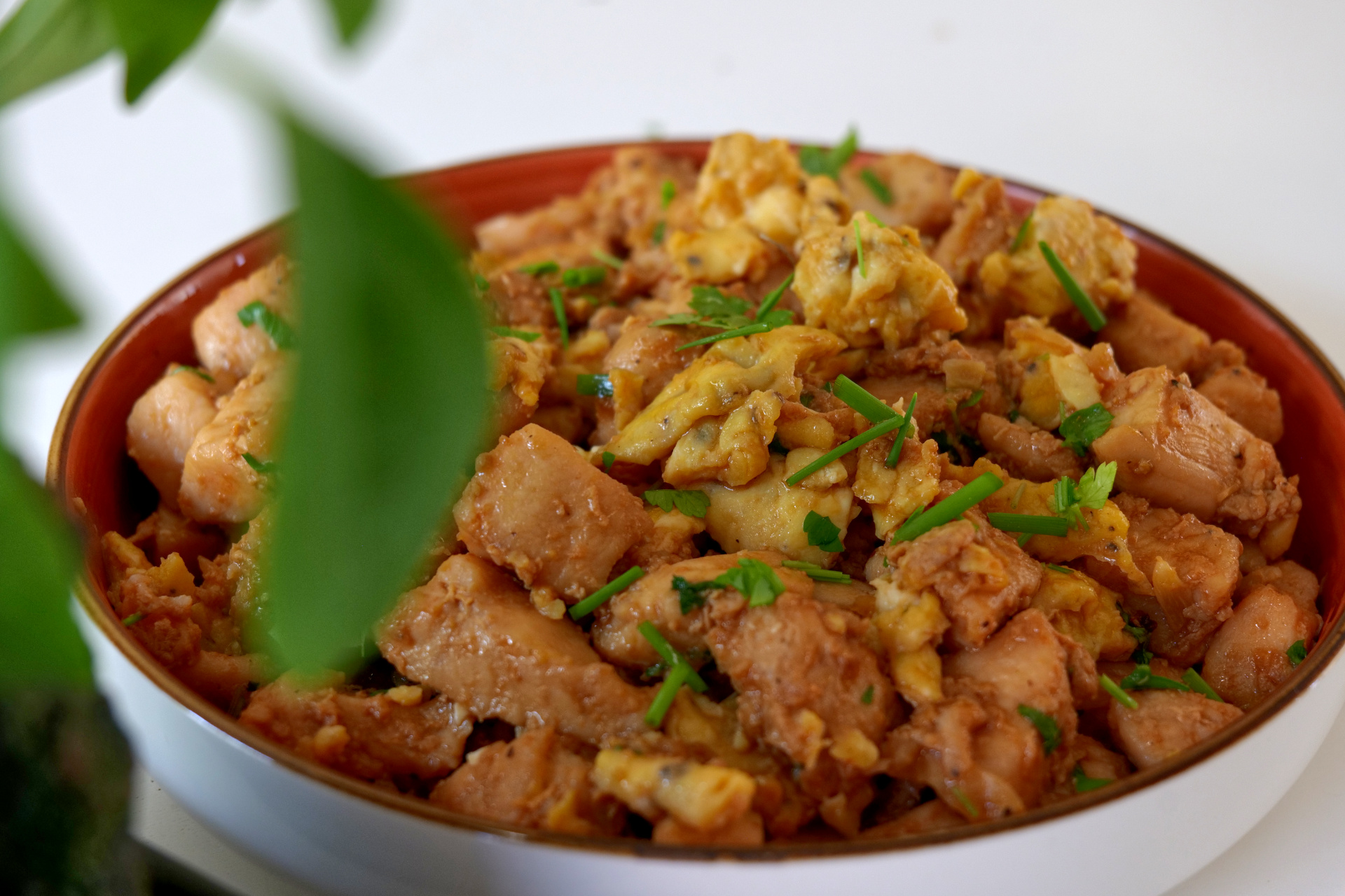 Velvet Chicken and Scrambled Eggs