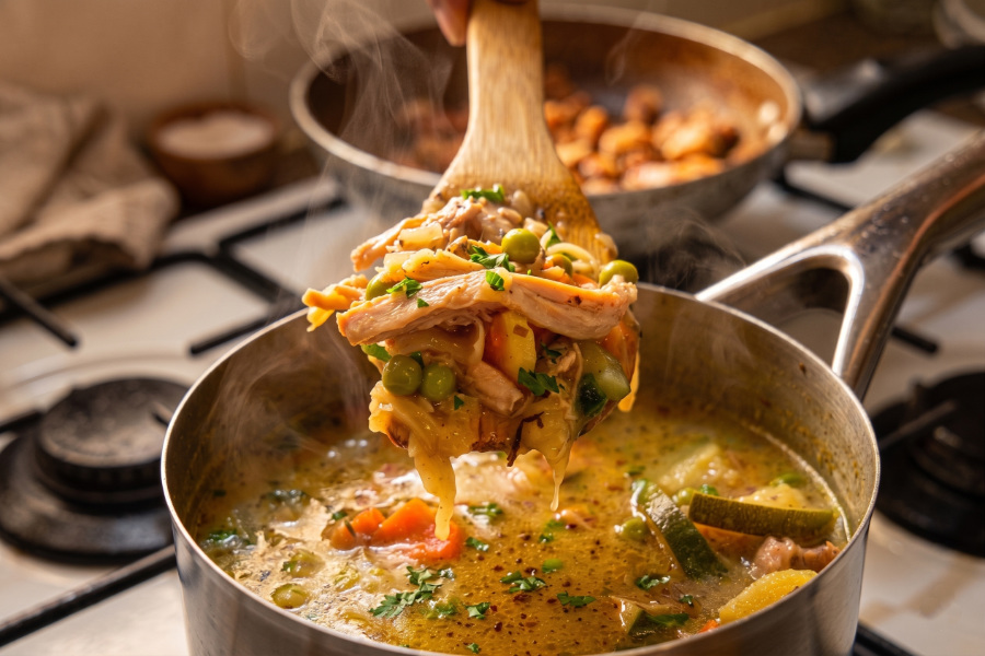 Creamy Chicken and Vegetable Soup 