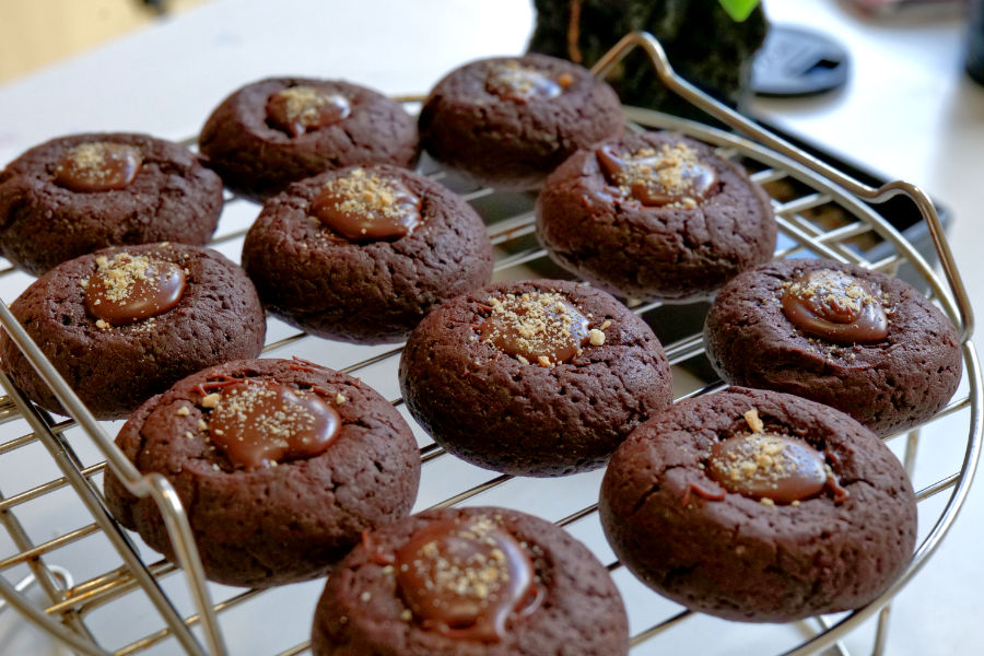 Chocolate Thumbprint Cookies