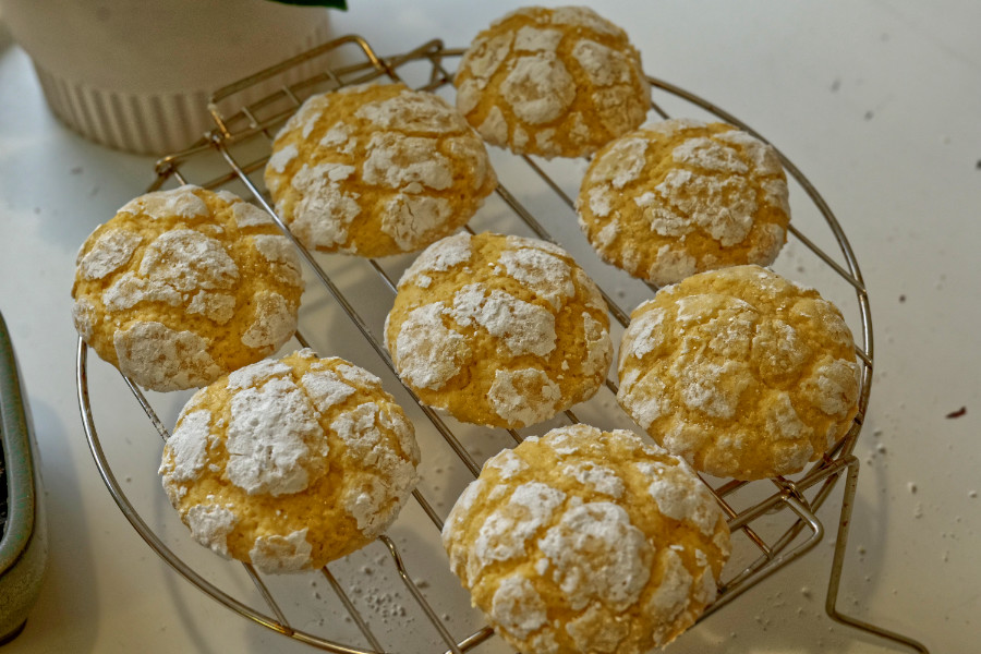 Chocolate Coconut Crinkle Cookies