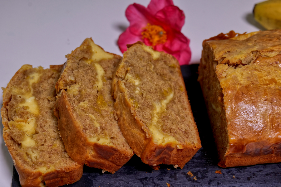 Cream Cheese Swirl Banana Bread