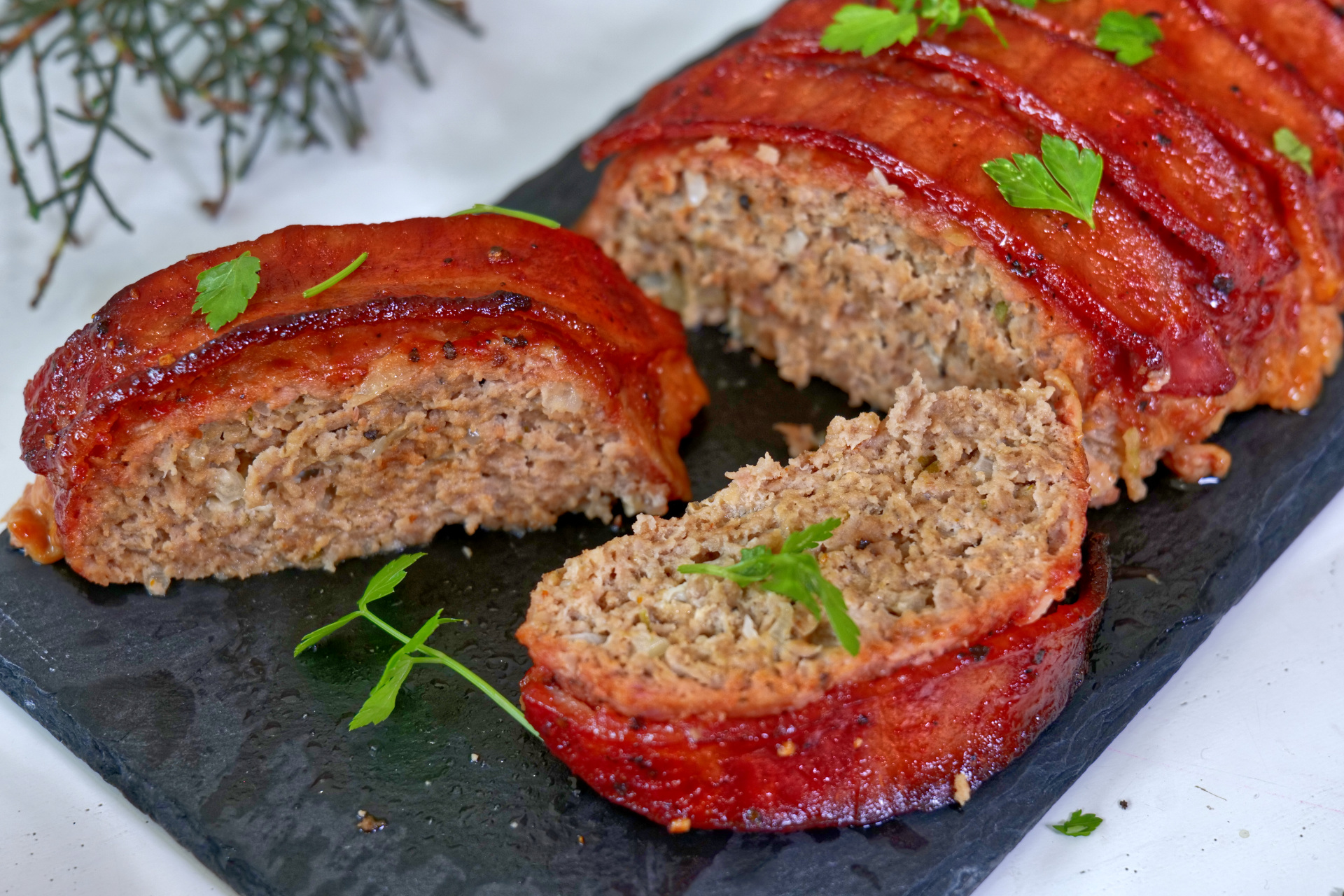 Bacon-wrapped Christmas Meatloaf