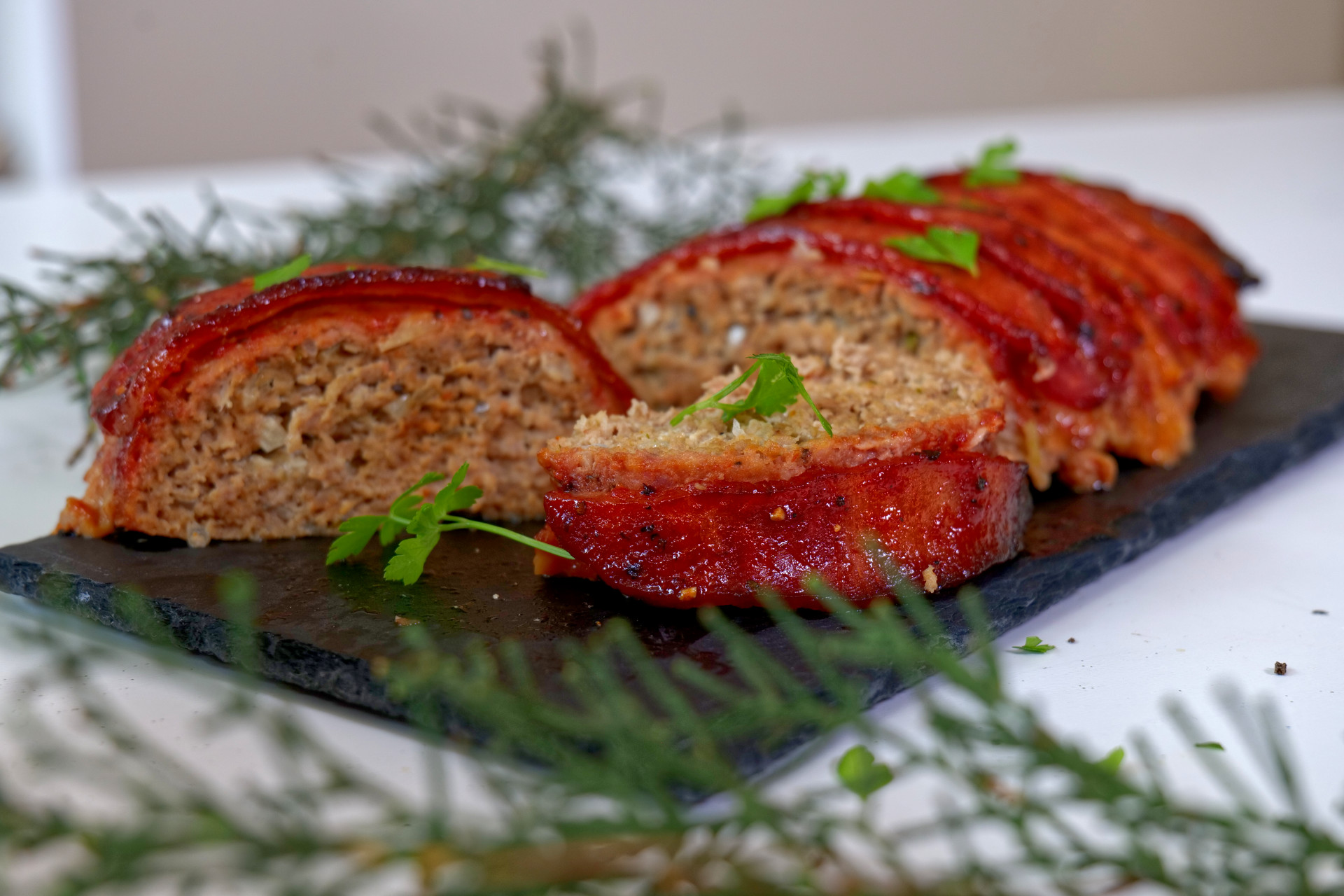 Bacon-wrapped Christmas Meatloaf