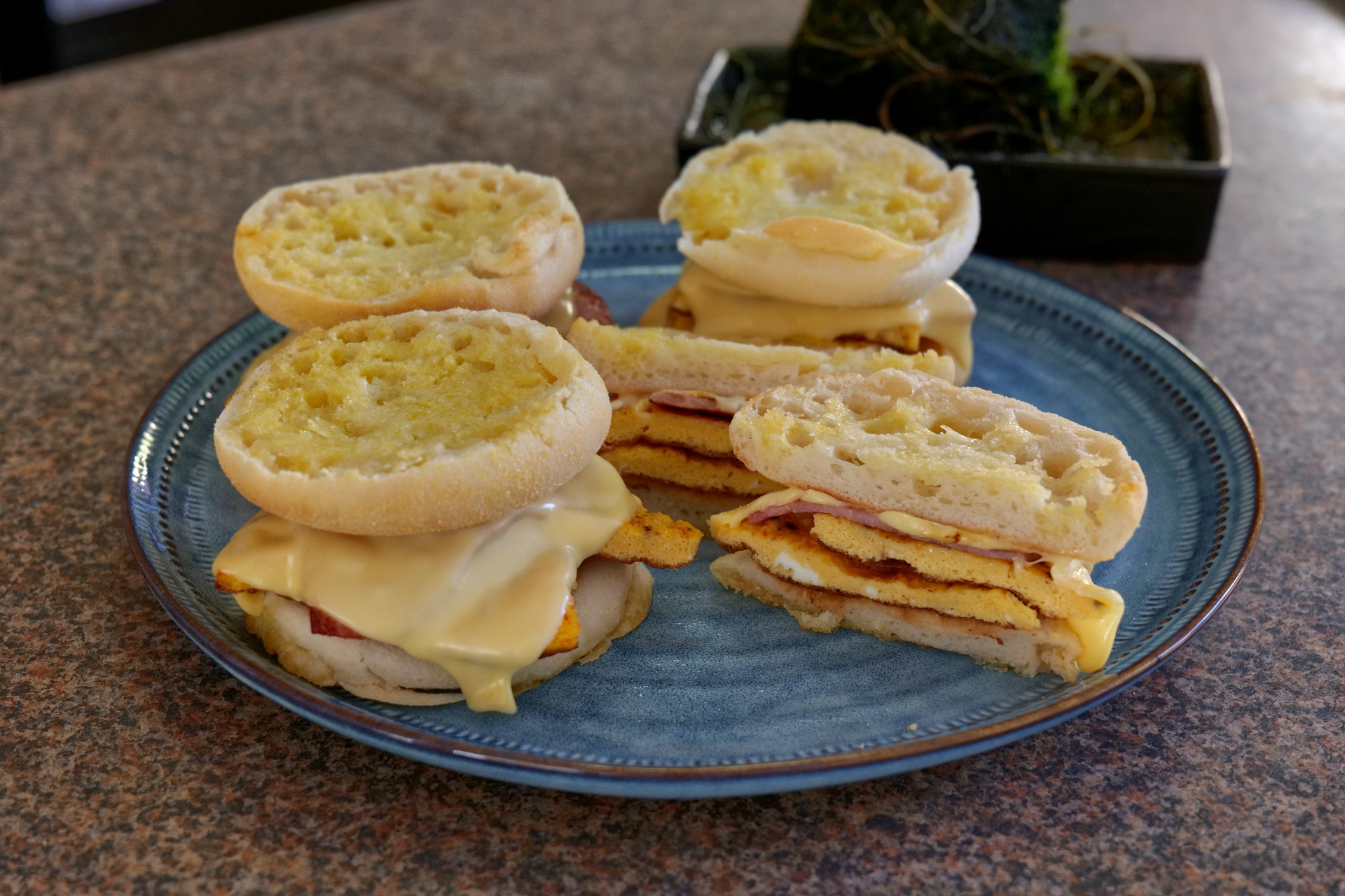 Cheesy English Muffin Burgers