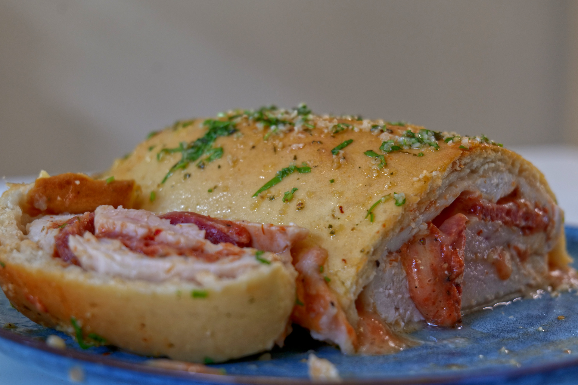 Garlic Bread Pizza Roll