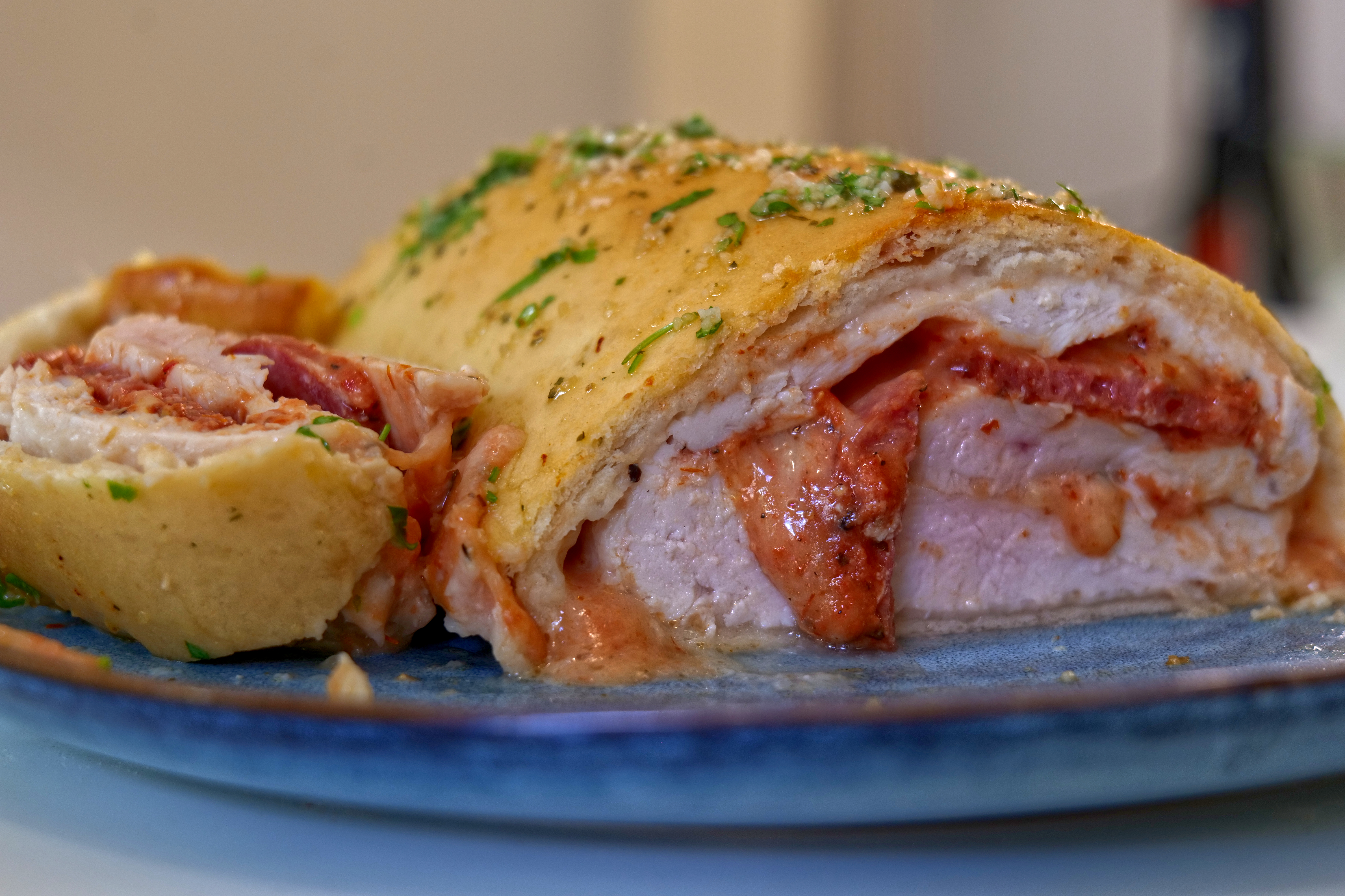 Ultimate Garlic Bread Pizza Roll