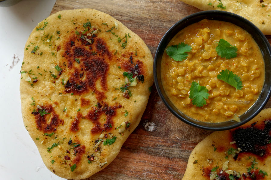 Fluffy Garlic Butter Naan