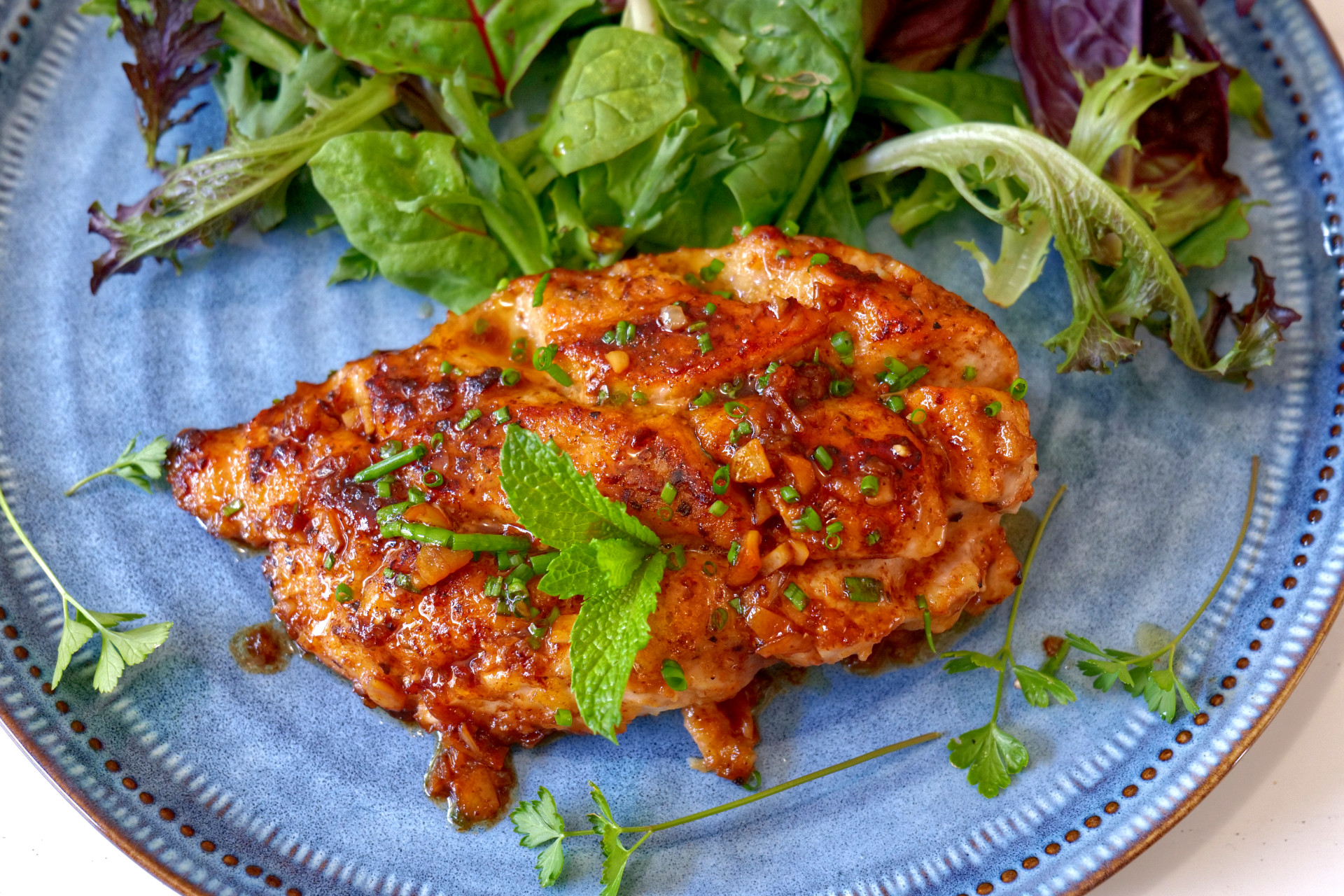 Honey-Glazed Garlic Chicken 