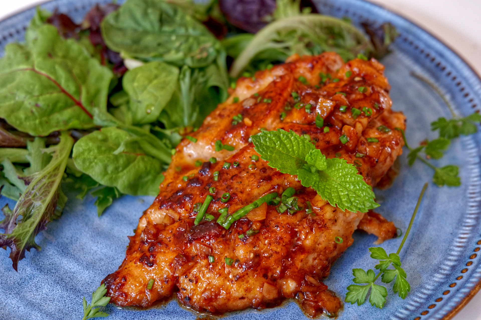 Honey-Glazed Garlic Chicken 