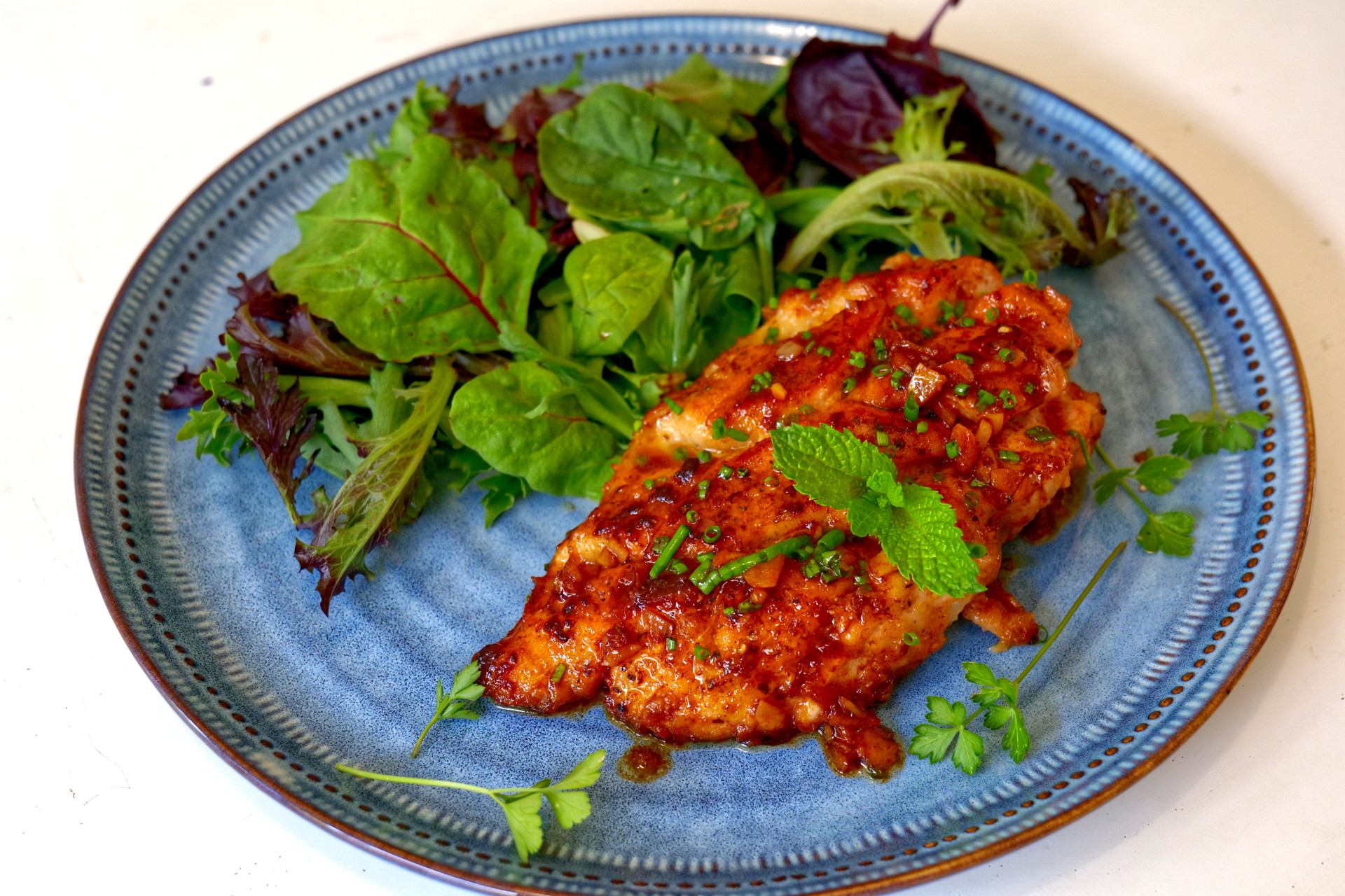 Honey-Glazed Garlic Chicken 