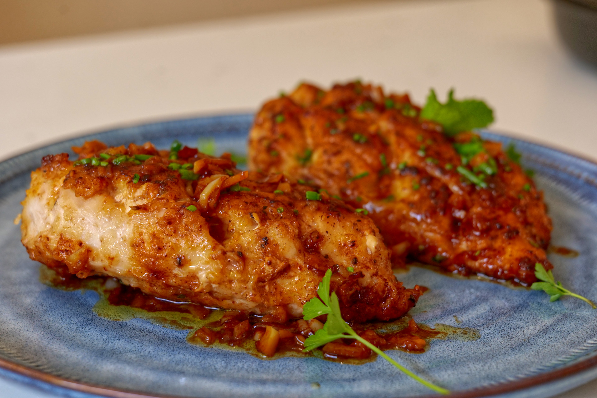 Honey-Glazed Garlic Chicken 
