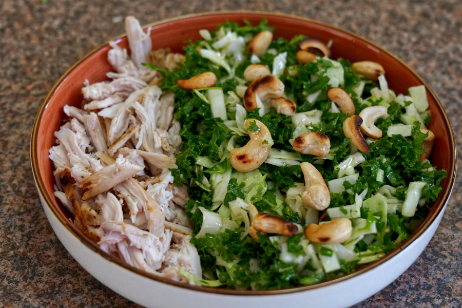 Crunchy Asian Cabbage and Kale Salad