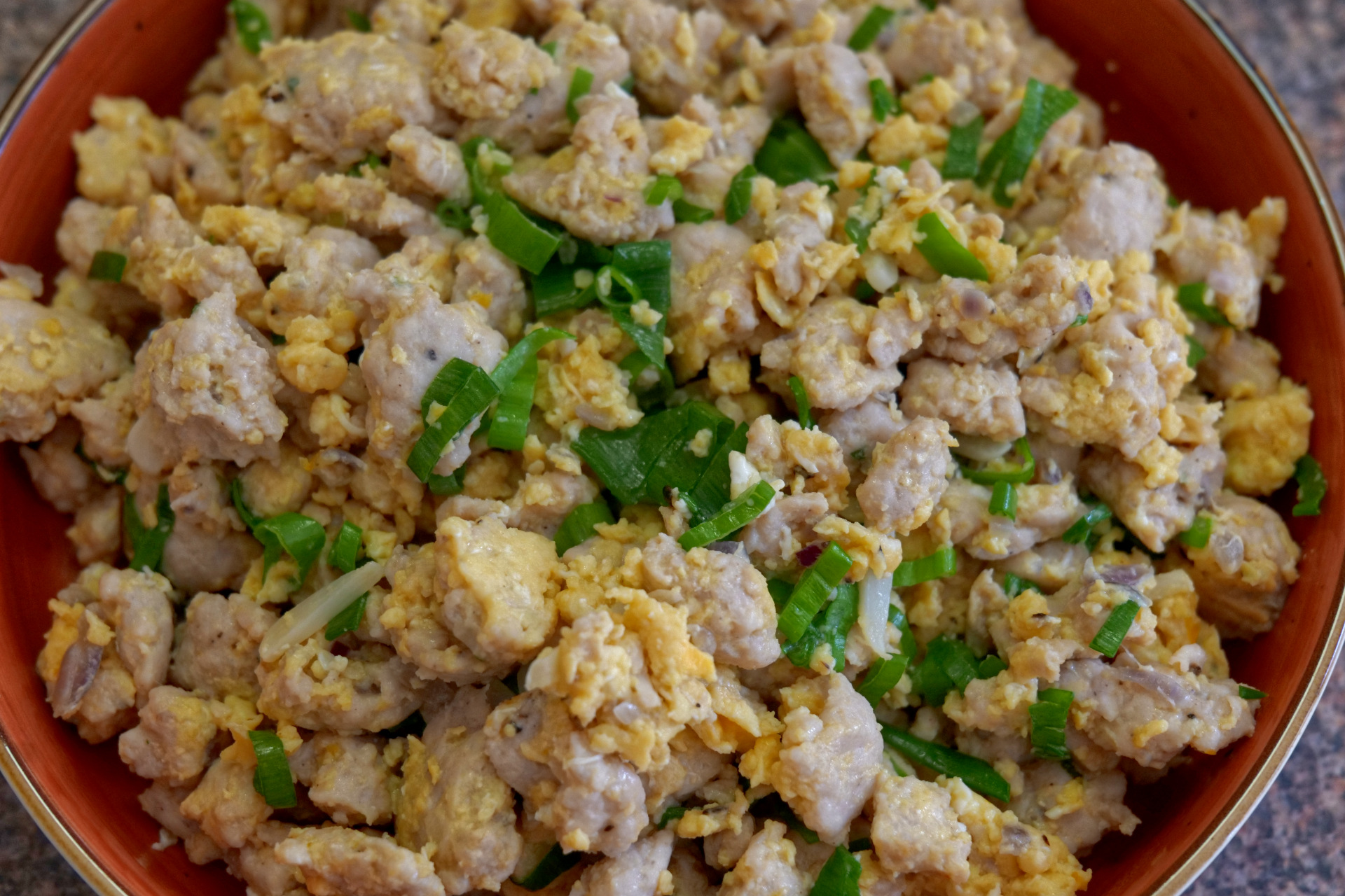 Minced Chicken & Egg Scramble