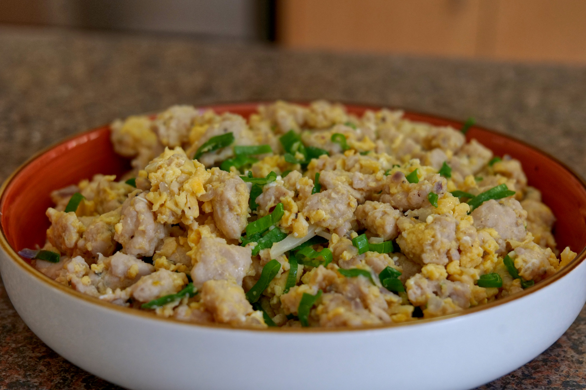 Minced Chicken & Egg Scramble