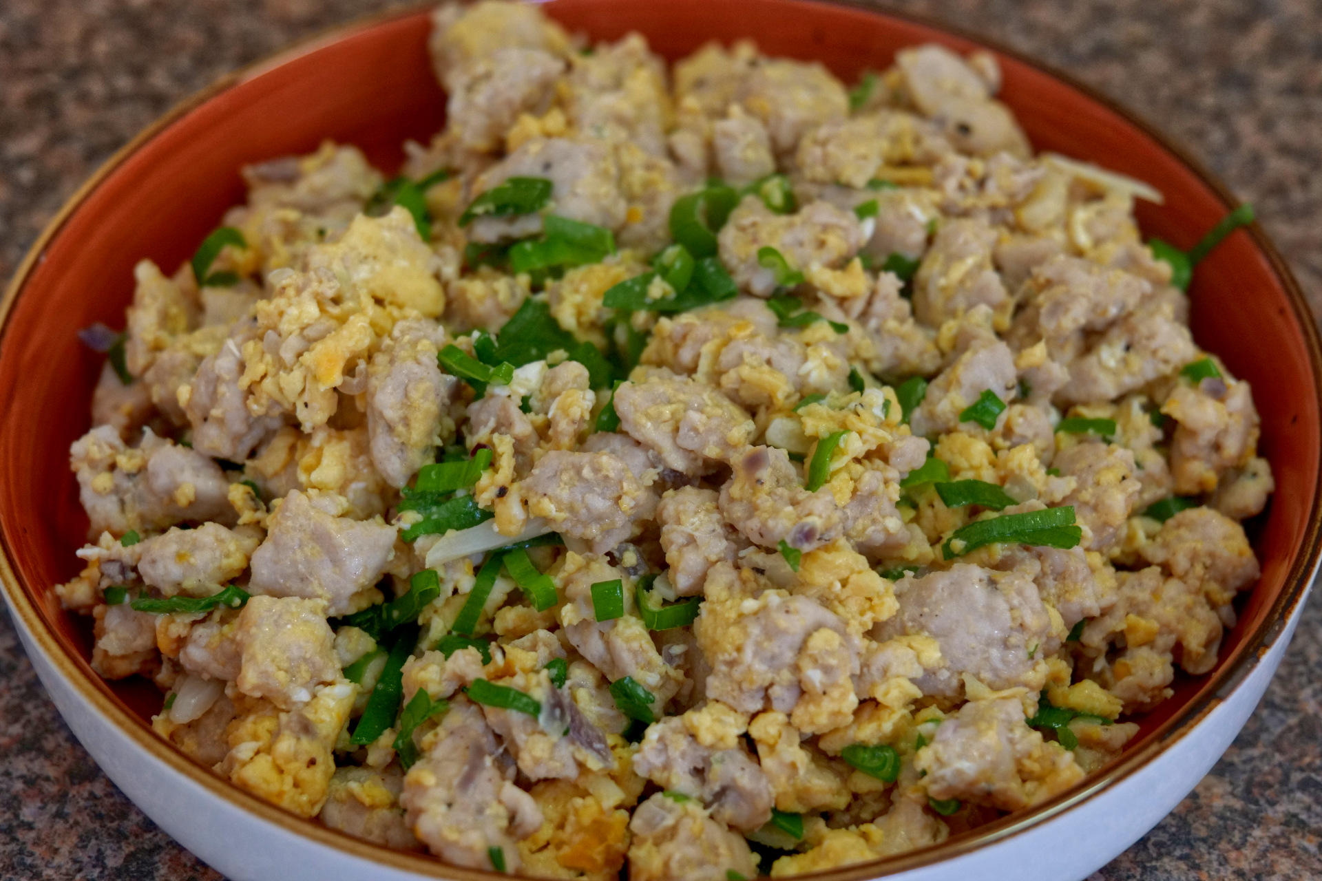 Minced Chicken & Egg Scramble