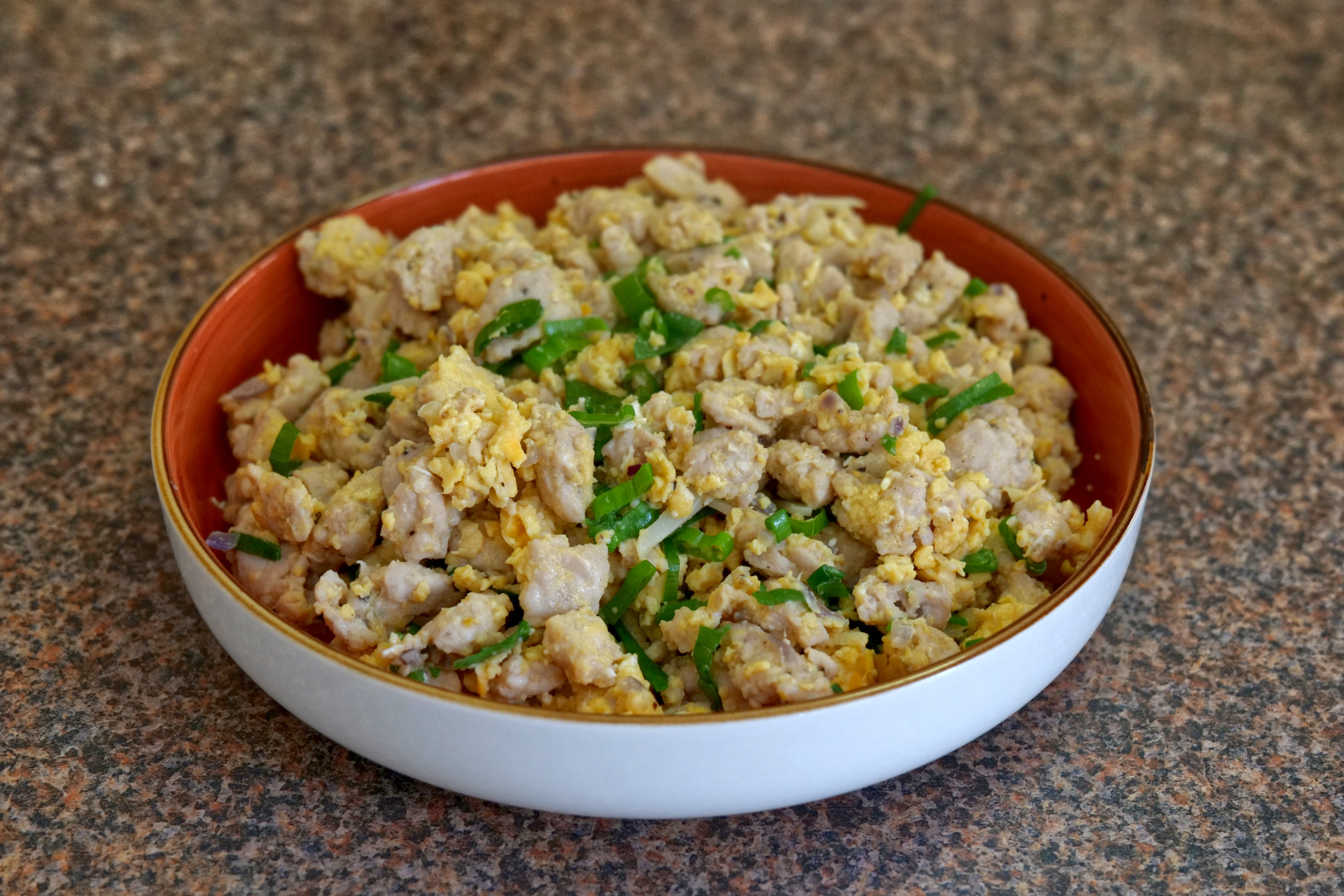 Minced Chicken & Egg Scramble