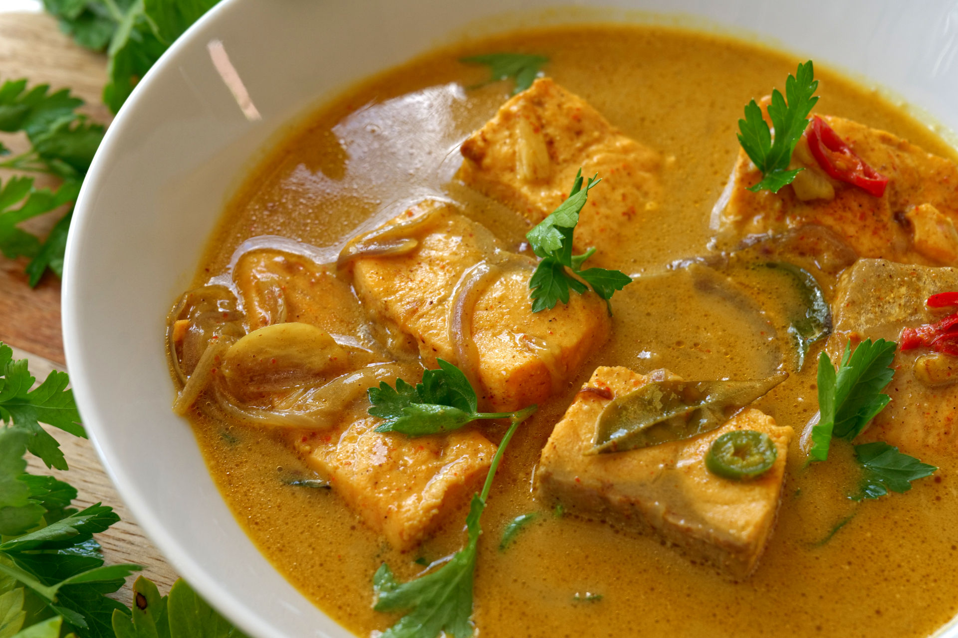 Salmon Curry with Coconut Milk