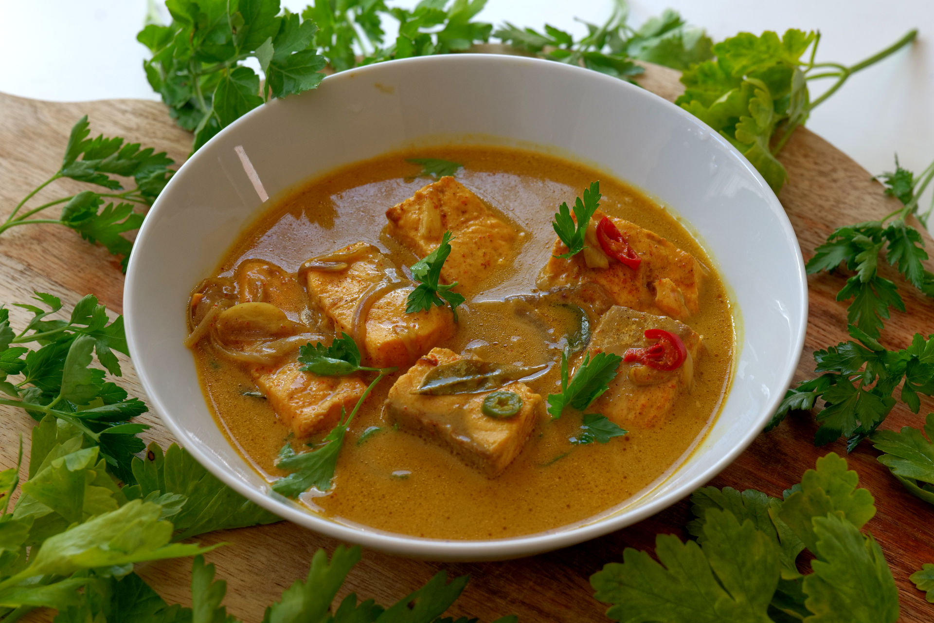 Salmon Curry with Coconut Milk