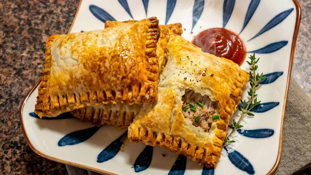 Tuna and Onion Puff Pastry Pockets