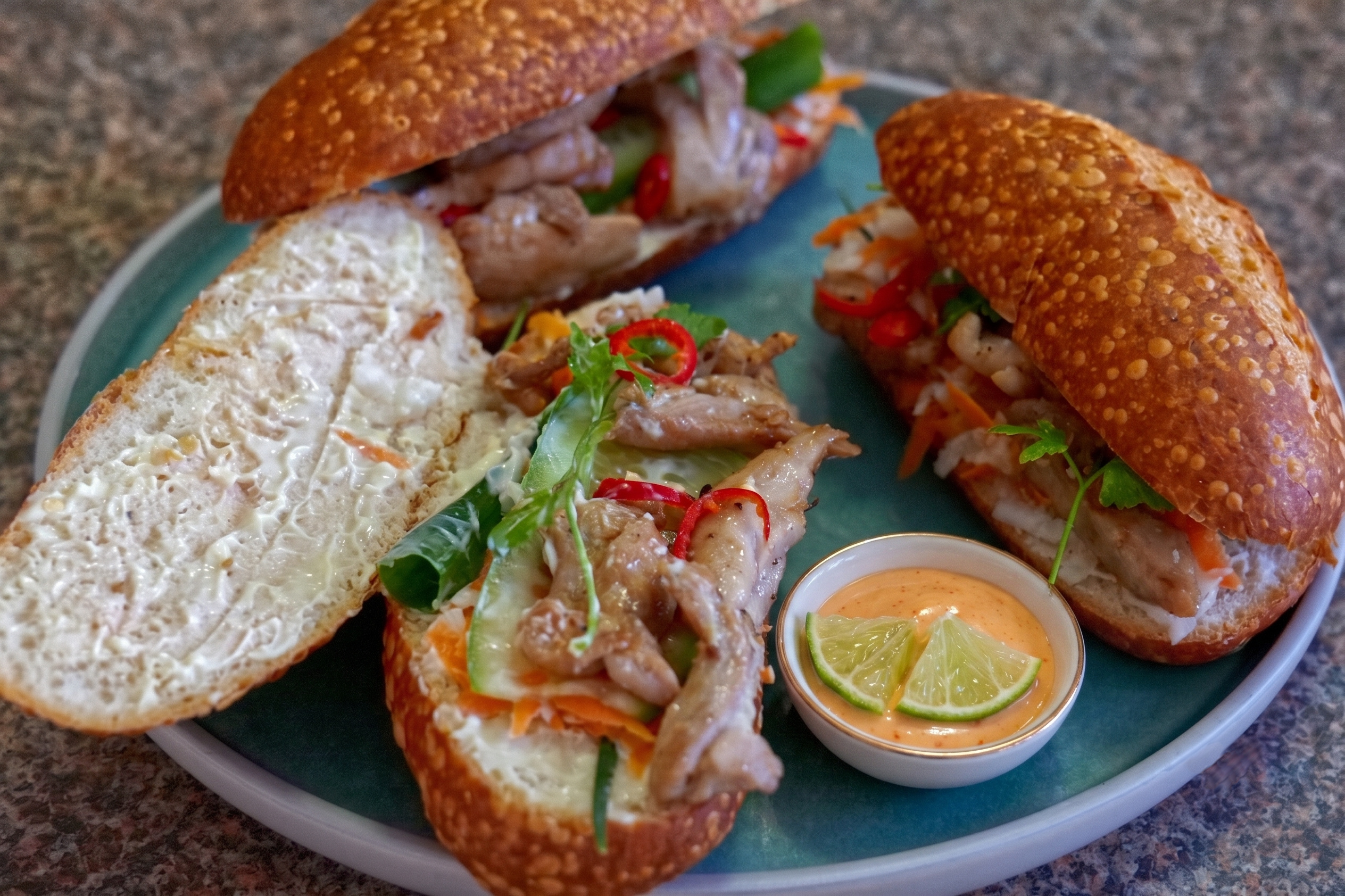 Homemade Vietnamese Chicken Banh Mi